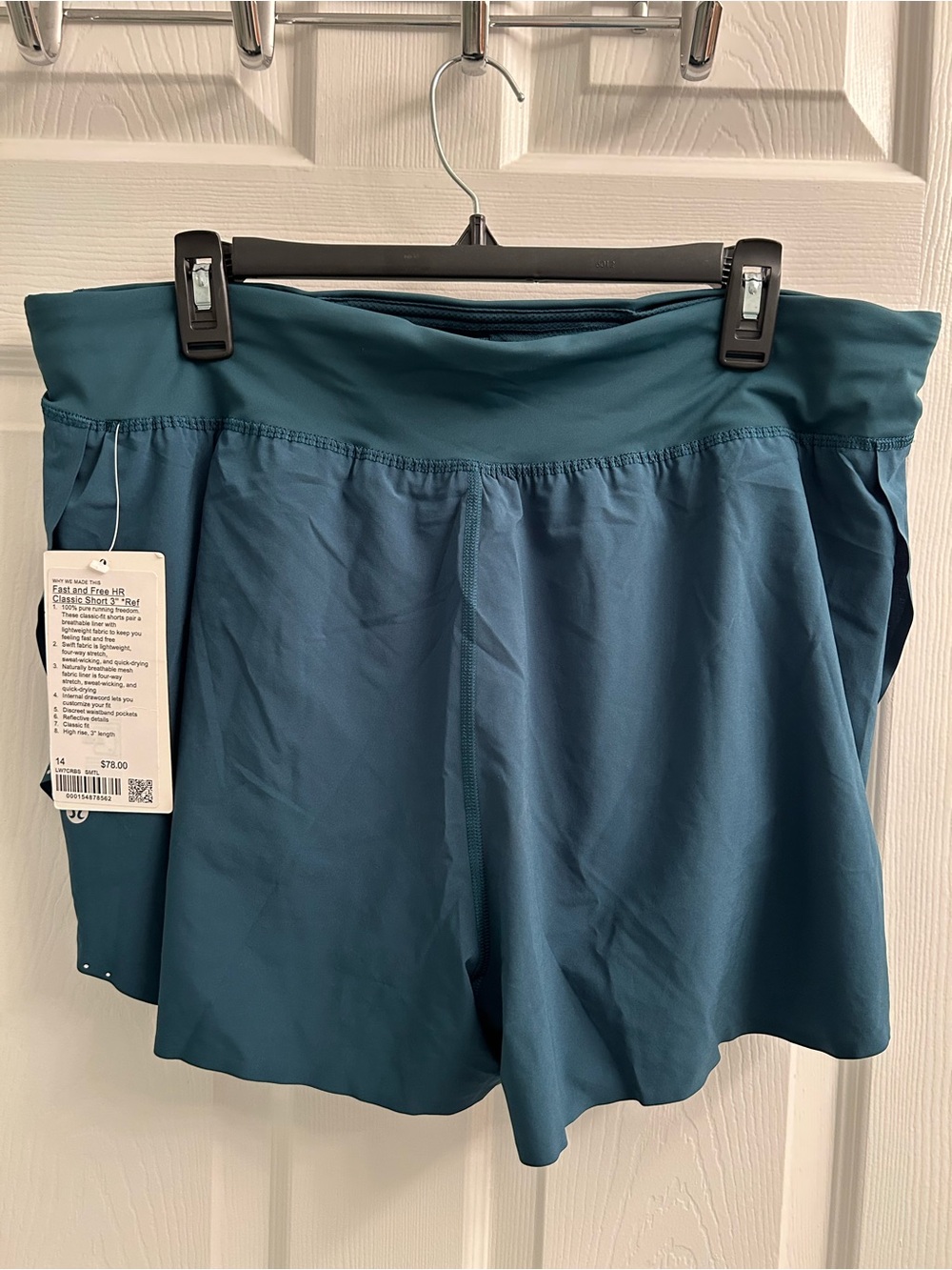Lululemon Fast and Free classic shorts 3” size 14